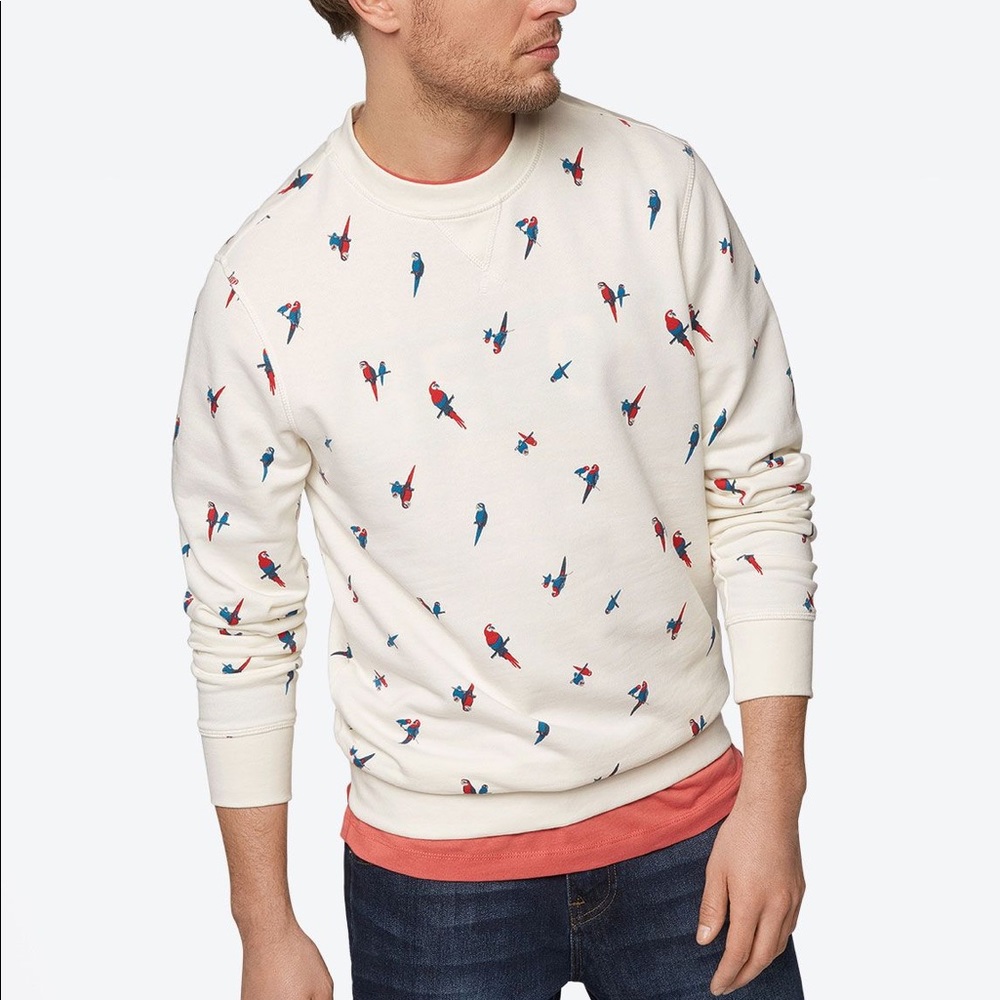 Men’s Bench Crewneck Sweatshirt Parrot Print
